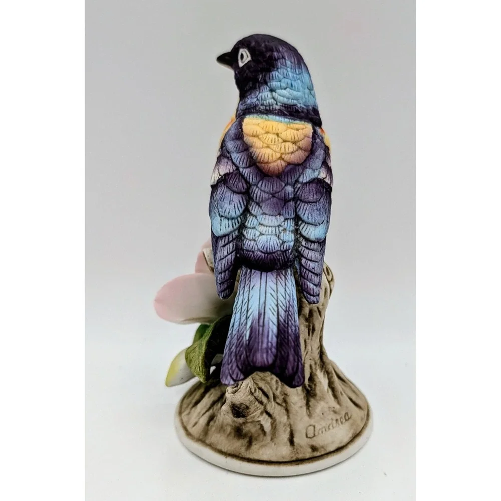 Vintage Andrea by Sadek Bird Figurines Orchard Oriole and Parula Warbler - Picture 12 of 16